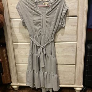 Striped Form Fitting Dress